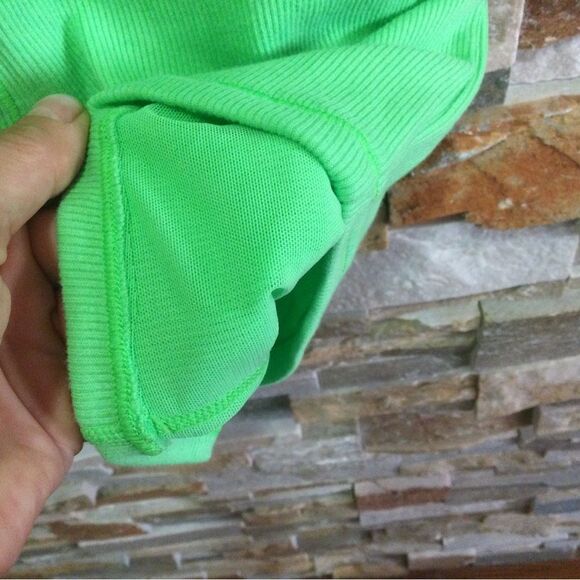 SKIMS Cotton Rib Neon Green Romper Kylie Jenner - Picture 5 of 9